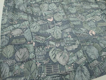 平和屋着物▽上質な小紋 単衣 ろうけつ染め 風景草木文 正絹 逸品 CAAV0983ou