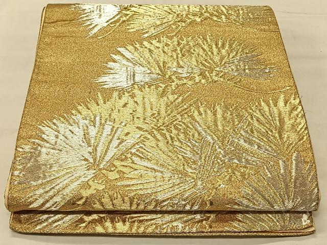 平和屋着物◎六通柄袋帯 枝松文 金銀糸 正絹 逸品 CAAV1616qv