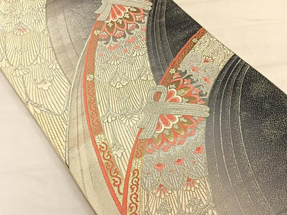 平和屋着物◎六通柄袋帯　唐織　正倉院更紗花文　金銀糸　正絹　逸品　CAAV1764qv