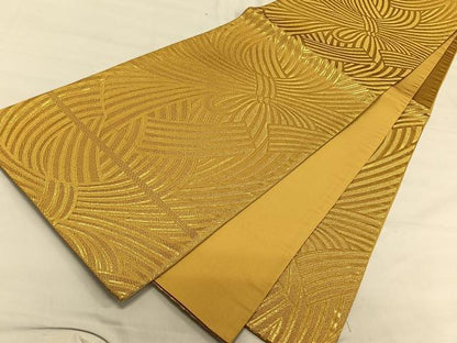 平和屋着物◎六通柄袋帯 束ね熨斗 金糸 正絹 逸品 CAAV1807qv
