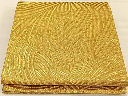 平和屋着物◎六通柄袋帯 束ね熨斗 金糸 正絹 逸品 CAAV1807qv