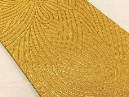 平和屋着物◎六通柄袋帯 束ね熨斗 金糸 正絹 逸品 CAAV1807qv