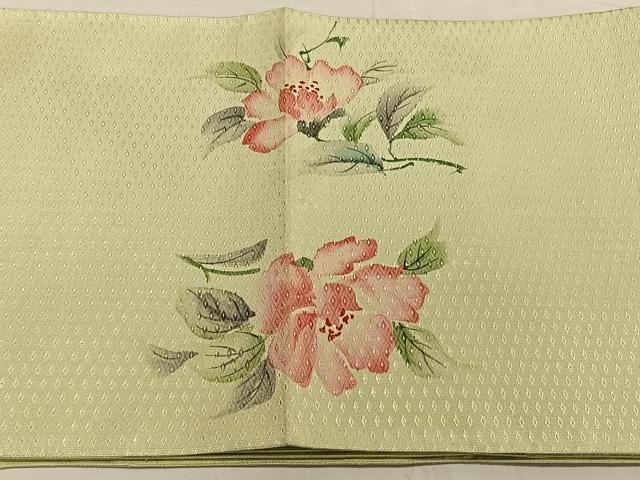 平和屋着物◎西陣　太鼓柄袋帯　作家物　手描き　枝花文　正絹　逸品　CAAV1850qv