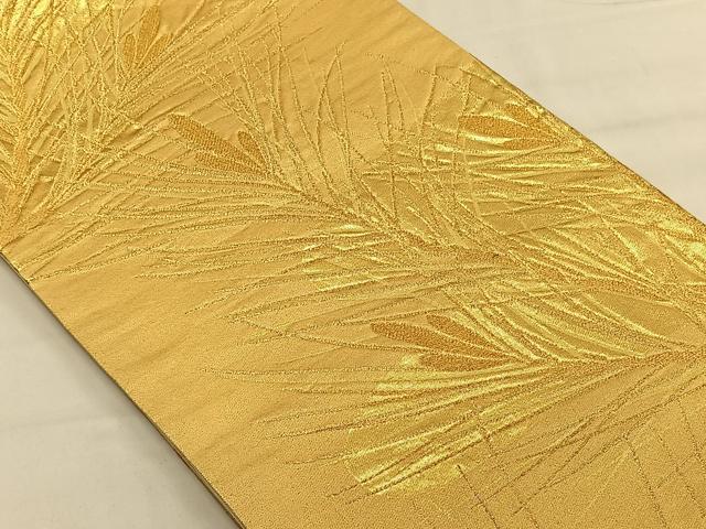 平和屋着物◎六通柄袋帯　若松文　金糸　正絹　逸品　CAAV1851qv