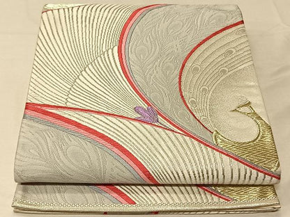 平和屋着物◎六通柄袋帯 唐織 金銀糸 正絹 逸品 CAAV1872qv