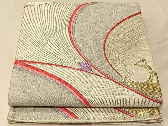 平和屋着物◎六通柄袋帯 唐織 金銀糸 正絹 逸品 CAAV1872qv