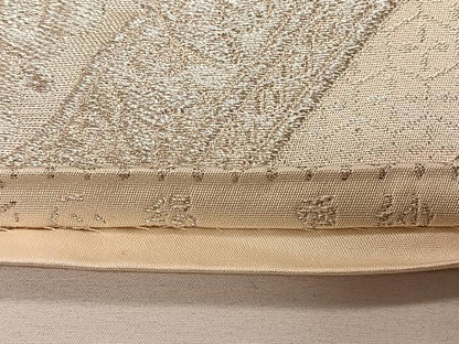 平和屋着物◎六通柄袋帯 唐織 更紗 蜀江花文 銀糸 正絹 逸品 CAAV1881qv