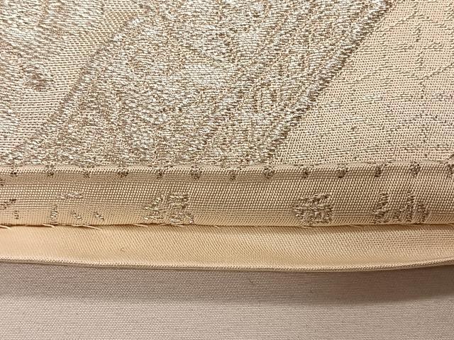 平和屋着物◎六通柄袋帯 唐織 更紗 蜀江花文 銀糸 正絹 逸品 CAAV1881qv
