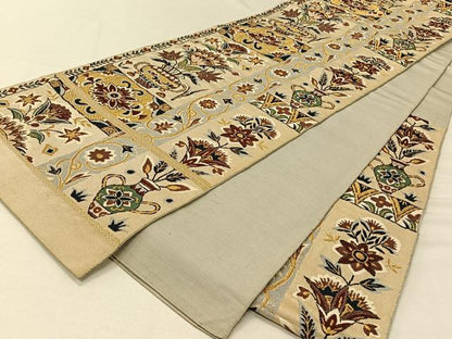 平和屋着物◎六通柄袋帯　唐織　更紗華文　金糸　正絹　逸品　CAAV1925qv