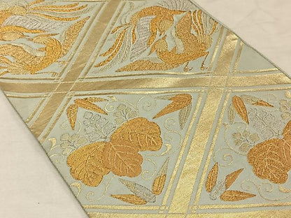 平和屋着物◎六通柄袋帯 花鳥文 金銀糸 正絹 逸品 CAAV1930qv