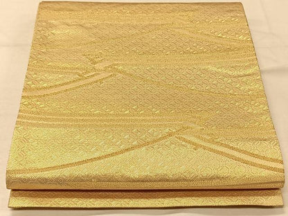 平和屋着物◎佐賀錦　太鼓柄袋帯　仙寿の帯　寿字文　金糸　正絹　逸品　CAAV1952qv