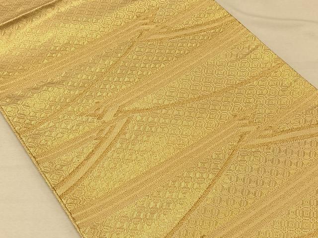平和屋着物◎佐賀錦　太鼓柄袋帯　仙寿の帯　寿字文　金糸　正絹　逸品　CAAV1952qv