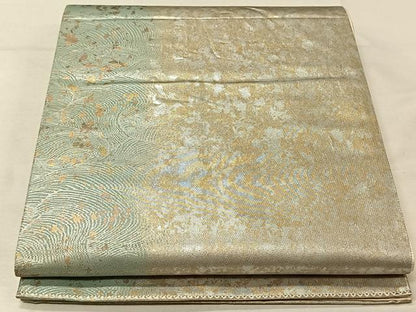 平和屋着物◎六通柄袋帯　立波霞文　引箔　正絹　逸品　CAAV1961qv