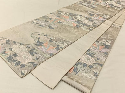 平和屋着物◎全通柄袋帯 唐織 鳳凰花文 正絹 逸品 CAAV1992qv