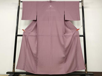 平和屋着物＊夏物　色無地　絽　京紫色　正絹　逸品　CAAV2898ut