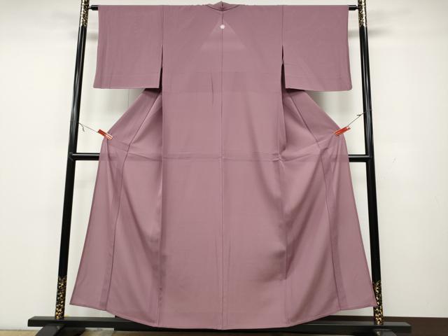 平和屋着物＊夏物　色無地　絽　京紫色　正絹　逸品　CAAV2898ut