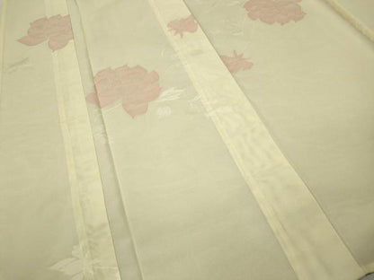 平和屋着物＊夏物　小紋　紗　枝花文　正絹　逸品　CAAV2939ut