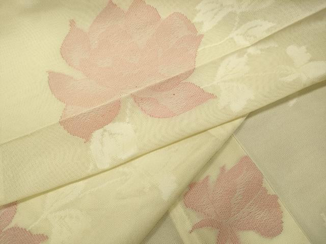 平和屋着物＊夏物　小紋　紗　枝花文　正絹　逸品　CAAV2939ut