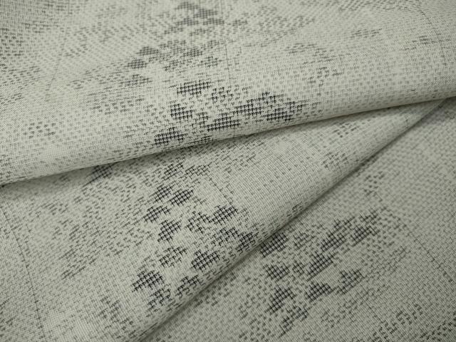 平和屋着物＊夏物 本場大島紬 夏大島 白大島 枝葉文 正絹 逸品 CAAV2977ut