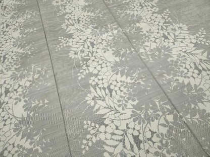 平和屋着物▽塩沢紬 単衣 草花間道 証紙付き 正絹 逸品 CAAV3162ut
