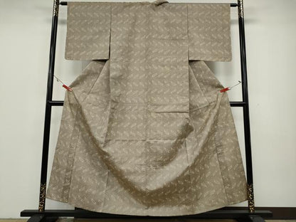 平和屋着物▽上質な紬 単衣 吉祥文 正絹 逸品 CAAV3164ut