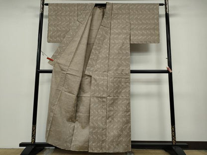 平和屋着物▽上質な紬 単衣 吉祥文 正絹 逸品 CAAV3164ut