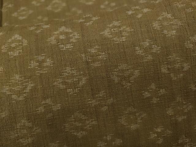 平和屋着物▽上質な紬 単衣 菱吉祥文 正絹 逸品 CAAV3167ut