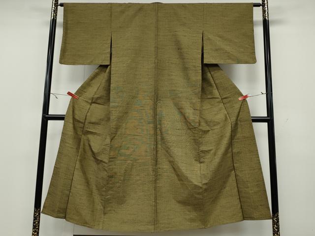 平和屋着物▽上質な紬 単衣 縞 正絹 逸品 CAAV3170ut