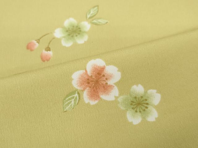 平和屋着物▽小紋 単衣 舞桜文 蛍暈し 洗える着物 CAAV3176ut