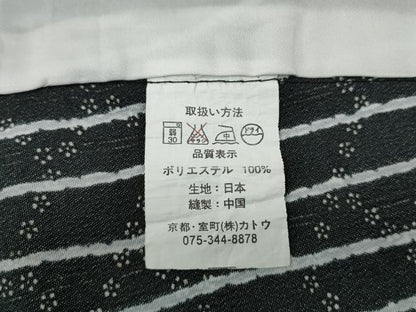 平和屋着物▽小紋 単衣 檜垣花間道 黒地 洗える着物 CAAV3182ut