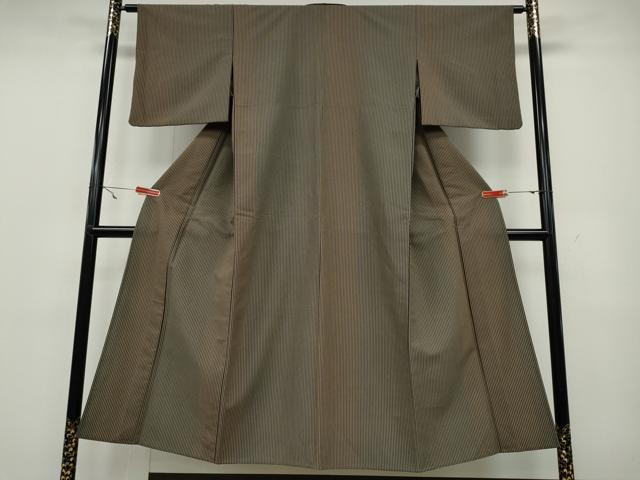 平和屋着物▽小紋 単衣 縞 洗える着物 CAAV3185ut