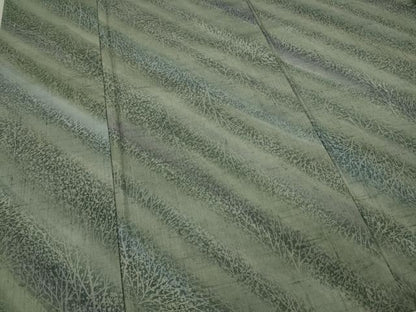 平和屋着物▽上質な小紋 単衣 斜線枝葉文 正絹 逸品 CAAV3196ut