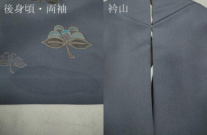 平和屋着物▽訪問着 単衣 刺繍 吉祥花文 金彩 正絹 逸品 CAAV3200ut