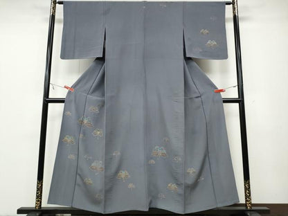 平和屋着物▽訪問着 単衣 刺繍 吉祥花文 金彩 正絹 逸品 CAAV3200ut