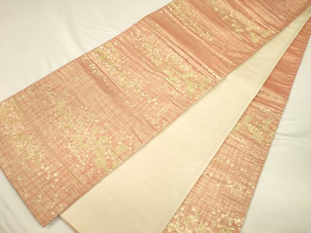 平和屋着物◎六通柄袋帯　箔散らし　金糸　正絹　逸品　CAAV3320ft
