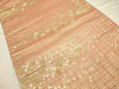 平和屋着物◎六通柄袋帯　箔散らし　金糸　正絹　逸品　CAAV3320ft
