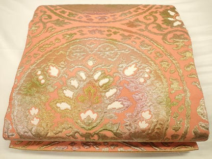 平和屋着物◎六通柄袋帯　花丸文　金銀糸　正絹　逸品　CAAV3327ft