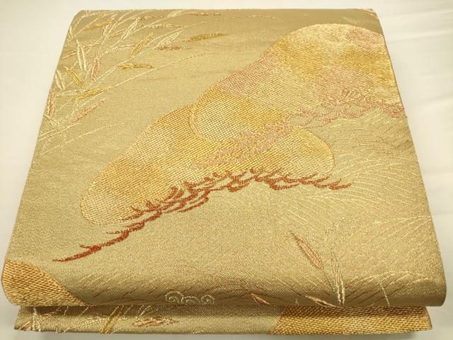平和屋着物◎六通柄袋帯 笠松 金糸 正絹 逸品 CAAV3365ft