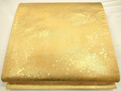 平和屋着物◎六通柄袋帯　霞箔散らし　金彩　正絹　逸品　CAAV3461ft