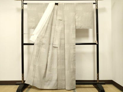 平和屋着物＊夏物 本場大島紬 夏大島 白大島 150亀甲 吉祥文 大丸扱い 正絹 逸品 CAAV3614dy