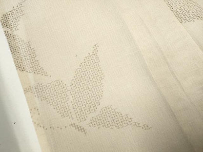 平和屋着物＊夏物 結城紬 夏結城 100亀甲 舞蝶文 正絹 逸品 CAAV3625dy