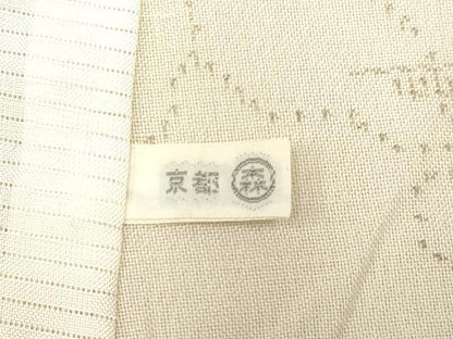 平和屋着物＊夏物 結城紬 夏結城 100亀甲 舞蝶文 正絹 逸品 CAAV3625dy