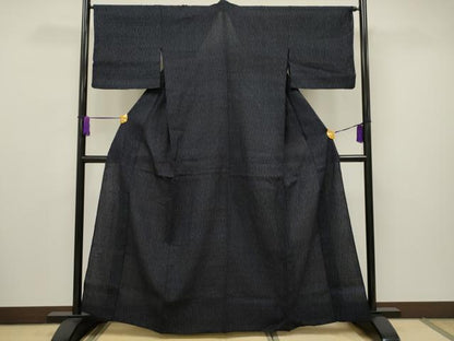 平和屋着物▽結城紬 単衣 80亀甲 吉祥文 正絹 逸品 CAAV3692dy