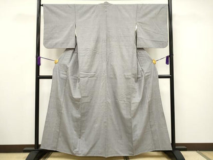 平和屋着物▽結城紬 単衣 色無地 潤色 正絹 逸品 CAAV3696dy