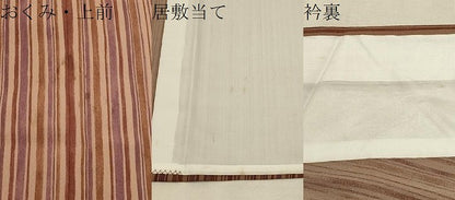 平和屋着物▽小紋 単衣 縞 洗える着物 CAAV3703dy