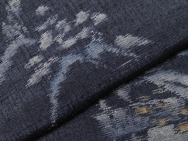 平和屋着物▽上質な紬 　単衣　 風景文　正絹　逸品　未使用　CAAV3709dy