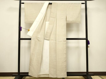 平和屋着物▽本塩沢 単衣 蚊絣 正絹 逸品 CAAV3711dy