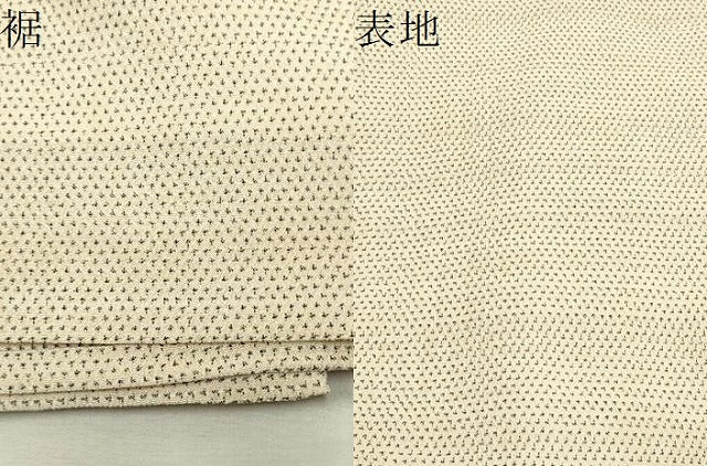 平和屋着物▽本塩沢 単衣 蚊絣 正絹 逸品 CAAV3711dy