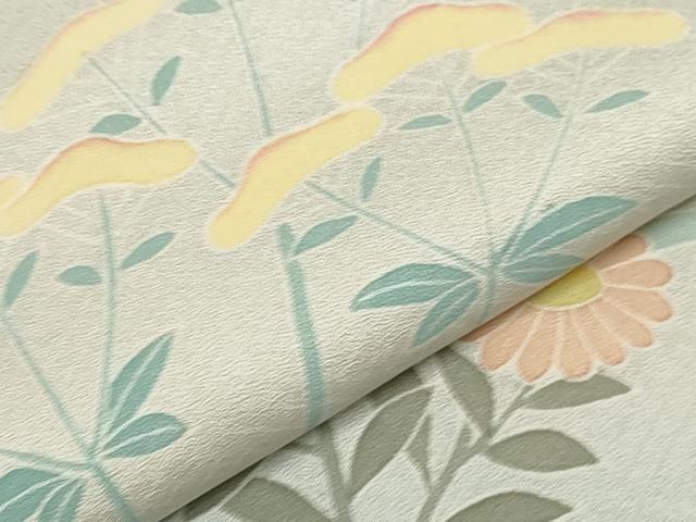 平和屋着物▽訪問着 単衣 友禅 作家物 花鳥文 暈し染め 正絹 逸品 CAAV3713dy