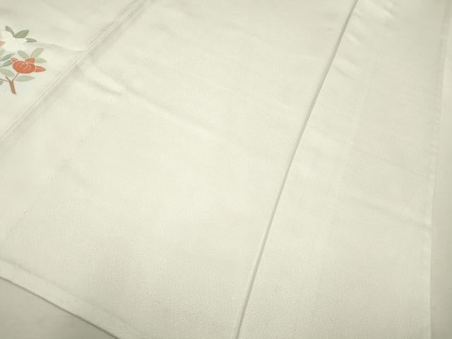 平和屋着物▽中国三大刺繍 スワトウ刺繍 訪問着 単衣 作家物 橘 枝梅文 金糸 正絹 逸品 CAAV3718dy